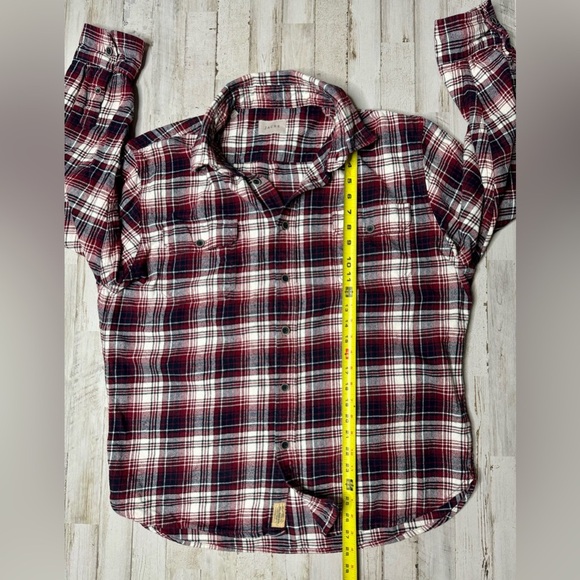 Jachs Flannel Shirt Mens XL Plaid Heavy Long Sleeve Button Up Classic Red - Picture 6 of 13